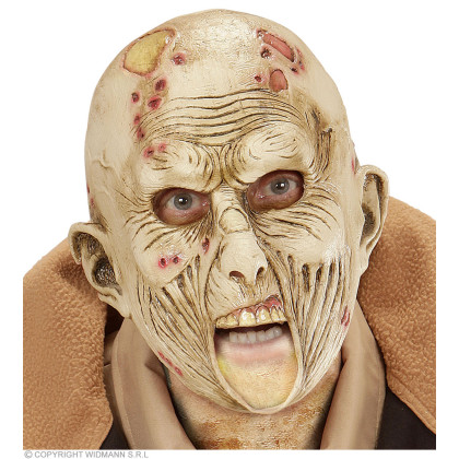 3/4 Maske Zombie mit Offenem Mund für Kinder