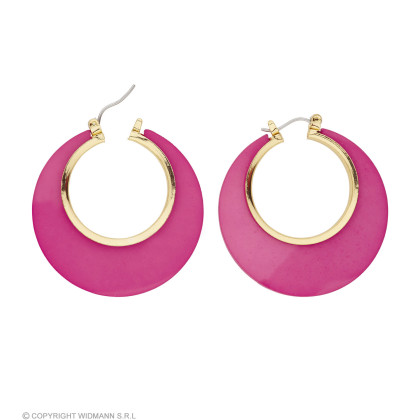 Pink-Goldene Disko Ohrringe