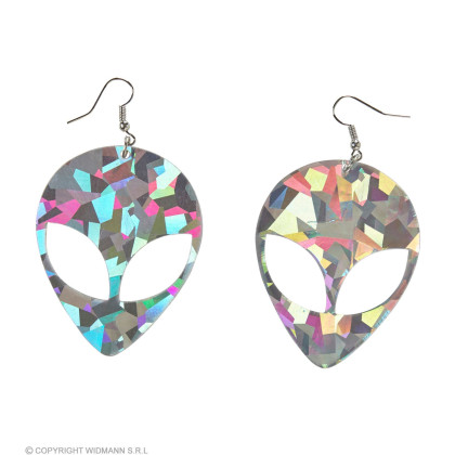 Paar Holografische Alien Ohrringe