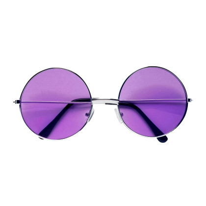 Nickelbrille violette Gläser