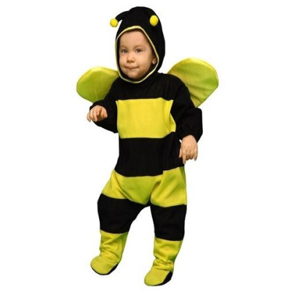 Baby in Overall / Strampelanzug Bienenkostüm