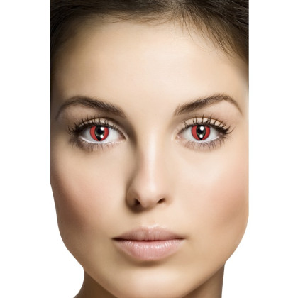 Effekte für Halloween Kostüme. Kontaktlinsen roten Adern und Blutoptik, 1 Paar., 1 Tag tragbar