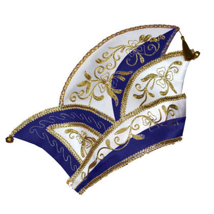 Prinzen Komitee Mütze für Karneval blau - weiss