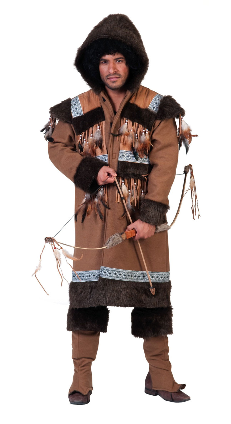 Indianer Waffen Set 69cm Bogen Köcher Pfeile Tomahawk für Kostüm Indianer 