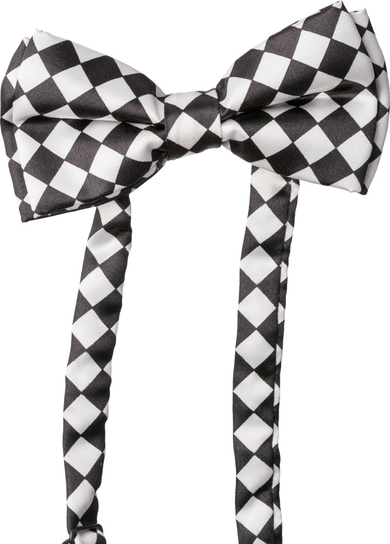 Orlob Fasching Krawatte schwarz/weiß kariert