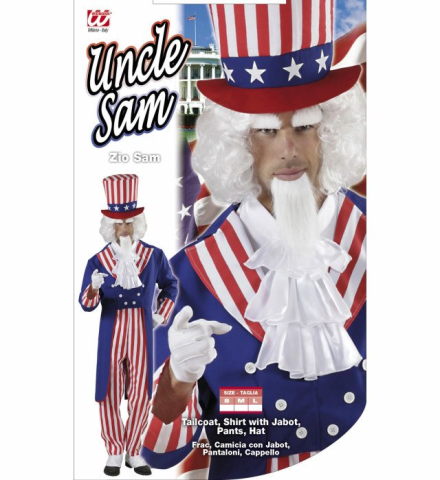 AMERICA 46 MR Uncle Sam Stars und Stripes Amerika Herren Kostüm #9161 S