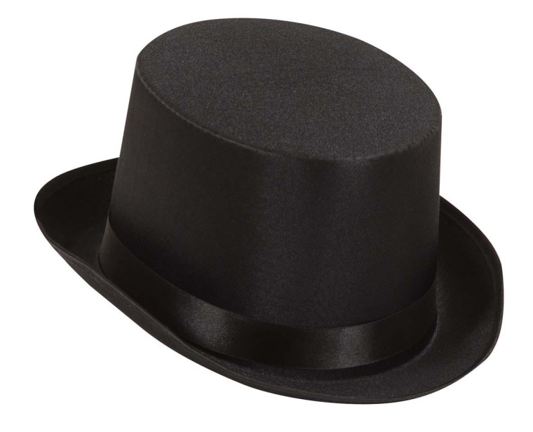 Filzzylinder hoch schwarz Faschings Zylinder Party Hut 