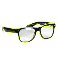 Brille mit LED, Gelb-Schwarz