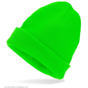 Neon Grüne Beanie Mütze Wolloptik