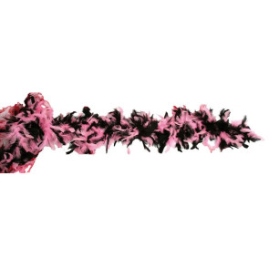 Federboa de Luxe in schwarz - rosa 2 Meter lang