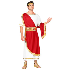 Julius Caesar in Toga mit roter Shärpe