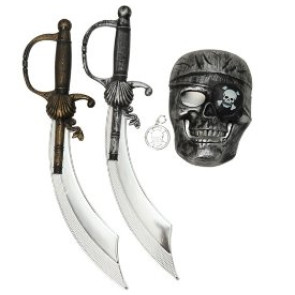 Bild Piratenmaske  mit Piratenschwertern