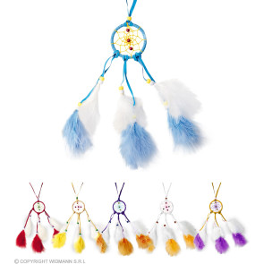 Halskette Traumfänger mit Federn in 6 Farben Sortiert