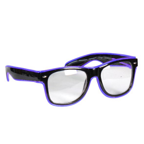 Brille mit LED, Blau-Schwarz - Leuchtbrille