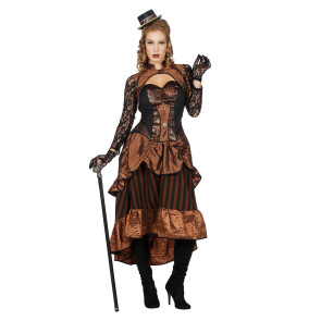Damen Kostüm Steampunk in braun Tönen