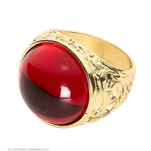 Goldener Ring mit Rotem Stein