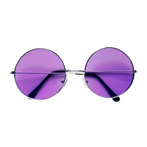 Nickelbrille violette Gläser