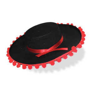 Foto Flamenco Hut mit rot abgesetzt