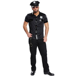 Sexy Stripper Polizist US-Police Shirt kurzarm für Party und Karneval