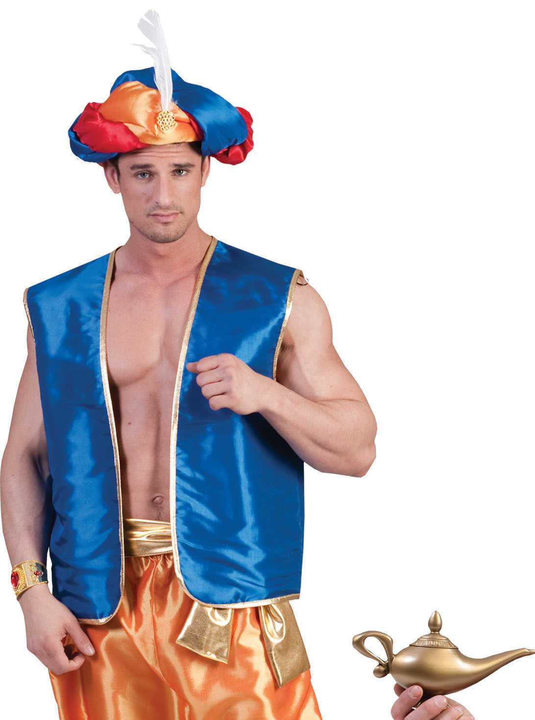 Weste in blau zum Herren Kostüm an Karneval Fasching 