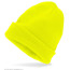 Neon Gelbe Beanie Mütze Wolloptik