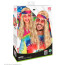 Blonde Hippieperücke mit Batik Stirnband in Box