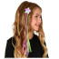 Haarklammer mit Holografischem Paillettenstern und Drei Bunten Zöpfen Für Mädchen