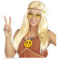 Blone Hippie Perücke mit Blumenstirnband in Polybag