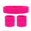 Neon Pinke Schweißbänder mit Stirnband und 2 Armbänder