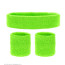 Neon Grüne Schweißbänder mit Stirnband und 2 Armbänder