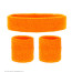 Neon Orangene Schweißbänder mit Stirnband und 2 Armbänder