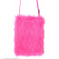 Neon Pinke Plüsch Handtasche