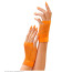 Neon Orangene Fingerlose Netzhandschuhe