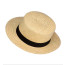Kreissäge Strohhut mit schwarzem Hutband