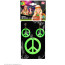 Neon Grünes Hippie Set Peace Kette & Ohrringe Bild / Ansicht 1