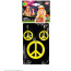 Neon Gelbes Hippie Set Peace Kette & Ohrringe Bild / Ansicht 1