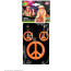 Neon Oranges Hippie Set Peace Kette & Ohrringe Bild / Ansicht 1