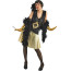 Frau in Fasching Kostüm Charleston Kleid, schwarz gold