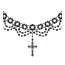 Gothic Halsschmuck in schwarz mit Kreuz
