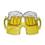 gelbe Brille in Form von Bierkrügen für lustige Verkleidungen