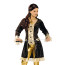 Piratin Jacke Damen in braun mit Gold Dekor