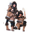 Eskimofamilie Gruppe mit Eskimo Kostüm in braun