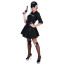 Kostüm für die FBI Agentin: Kleid in schwarz mit  Aufdruck, FBI-Cap, Gürtel