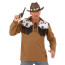 Faschingshemd Cowboy mit Kuhfell