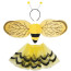 Set mit Bienenset Rock, Flügel, Antennen schwarz gelb hinten