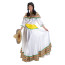Frau im langen, weißen Mexikanerin Kostüm