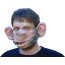 Partymaske 100% Naturlatex, gut anliegend mit Affengesicht.