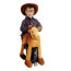 Junge mit Cowboy Hut und Pferde Kostüm