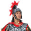 Helm Römer in silber mit roten Kamm