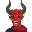 Maske Höllenfürst mit Hörnern passen zum Kostüm Höllenfürst